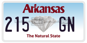 215GN  license plate in AR