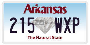 215WXP  license plate in AR