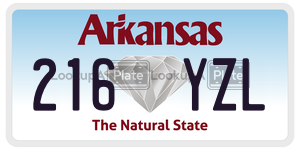 216YZL  license plate in AR