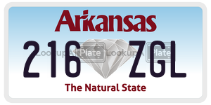 216ZGL  license plate in AR
