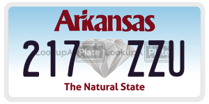 217ZZU  license plate in AR