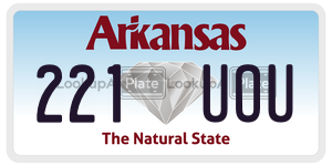 221UOU  license plate in AR