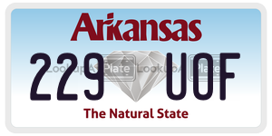 229UOF  license plate in AR