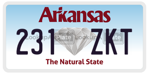 231ZKT  license plate in AR