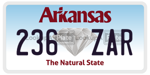 236ZAR  license plate in AR