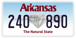 240890  license plate in AR