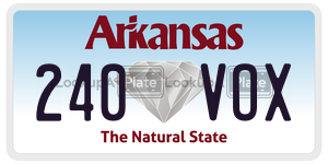 240VOX  license plate in AR