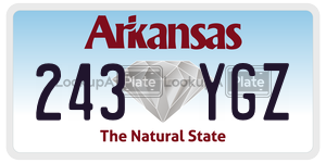 243YGZ  license plate in AR