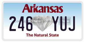 246YUJ  license plate in AR