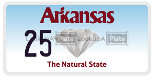 25  license plate in AR