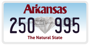 250995  license plate in AR