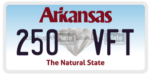 250VFT  license plate in AR