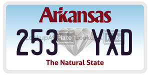 253YXD  license plate in AR