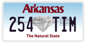 254TIM  license plate in AR