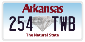 254TWB  license plate in AR