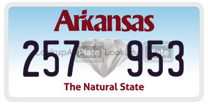257953  license plate in AR
