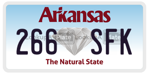 266SFK  license plate in AR