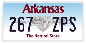 267ZPS  license plate in AR