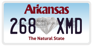 268XMD  license plate in AR