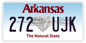 272UJK  license plate in AR