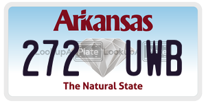 272UWB  license plate in AR