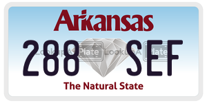 288SEF  license plate in AR