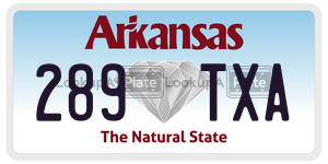289TXA  license plate in AR