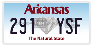291YSF  license plate in AR