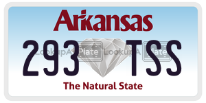 293TSS  license plate in AR