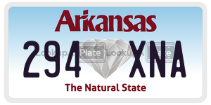 294XNA  license plate in AR
