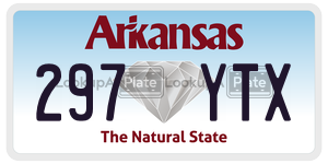 297YTX  license plate in AR