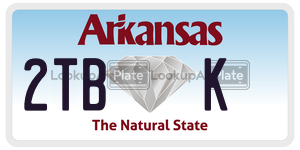 2TBK license plate in Arkansas