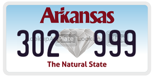 302999  license plate in AR