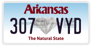 307VYD  license plate in AR