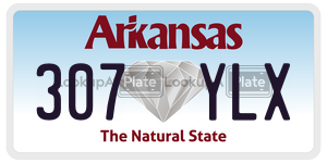 307YLX  license plate in AR