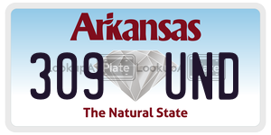 309UND  license plate in AR