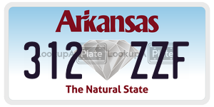 312ZZF  license plate in AR