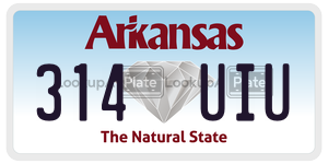 314UIU  license plate in AR