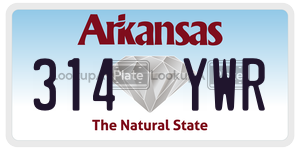 314YWR  license plate in AR