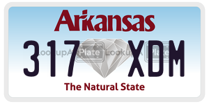 317XDM license plate in Arkansas