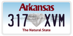 317XVM  license plate in AR