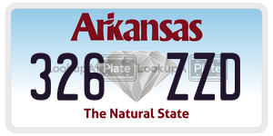 326ZZD  license plate in AR