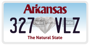 327VLZ  license plate in AR