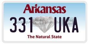 331UKA  license plate in AR