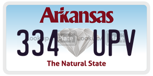 334UPV  license plate in AR