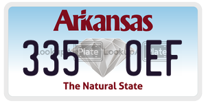 335OEF  license plate in AR