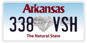 338VSH license plate in Arkansas