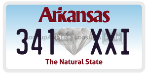 341XXI  license plate in AR