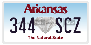 344SCZ  license plate in AR