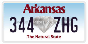 344ZHG  license plate in AR